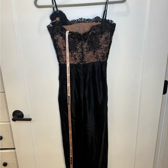 Classic Black Satin & Lace Corset Cocktail Dress by House of CB - Picture 11 of 11